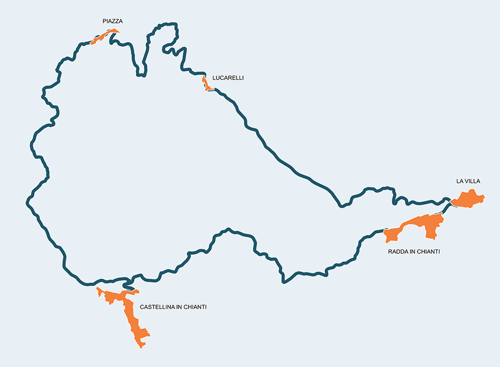 Radda > Castellina > Lucarelli gravel